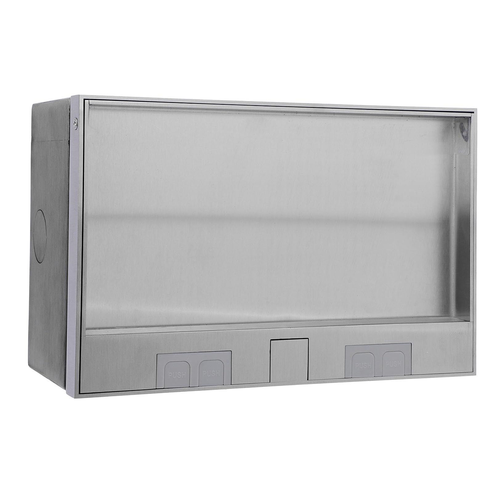 Scatola di Derivazione da Incasso a Pavimento in Stile Marmo con 2 Prese e 2 Porte USB per Ufficio Scolastico, Materiale Acciaio Inossidabile/PC