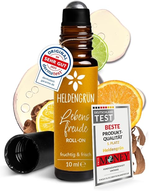 Heldengrün® BIO Roll On „Lebensfreude" [100% NATURREIN] Gute Laune 10 ml