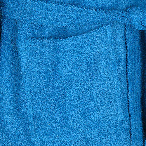 Bassetti Nuovo Accappatoio 100% Spugna Di Puro Cotone Tinta Unita Lungo Con Cappuccio E Tasche Altamente Assorbente Uomo Donna Unisex S-5XL - 4