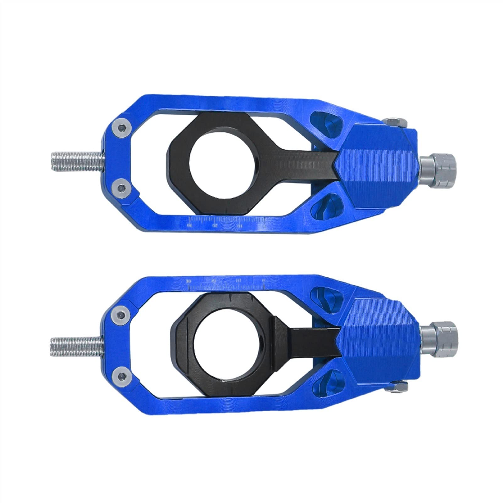 Tendeurs de chaîne TMAX 530 en alu bleu pour sublimer vos sorties et balades moto