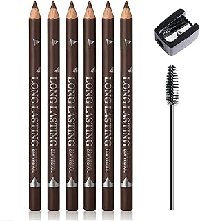 Ownest Juego de 6 lápices de cejas marrones, ...