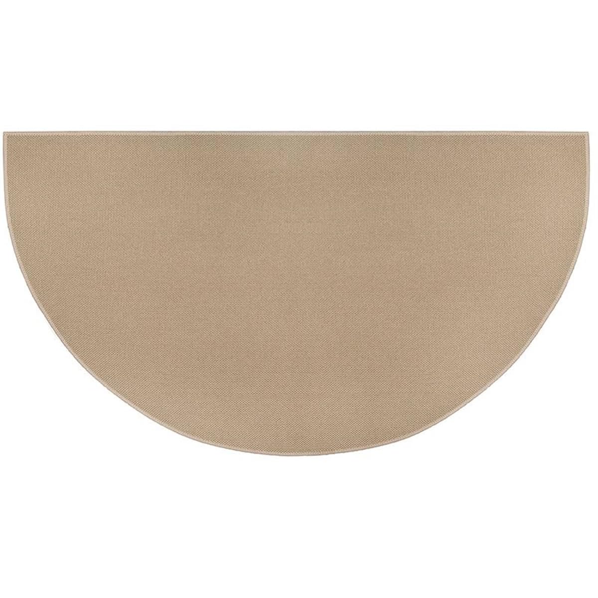 5 Feet Half Round Tan Guardian Hearth Rug | 32" x 60" Fireplace Rug Mat | Fire Resistant Fiberglass Floor Protector | Fireproof Hearth Mat for Wood Stoves | Durable Berber Loop Carpet Accent