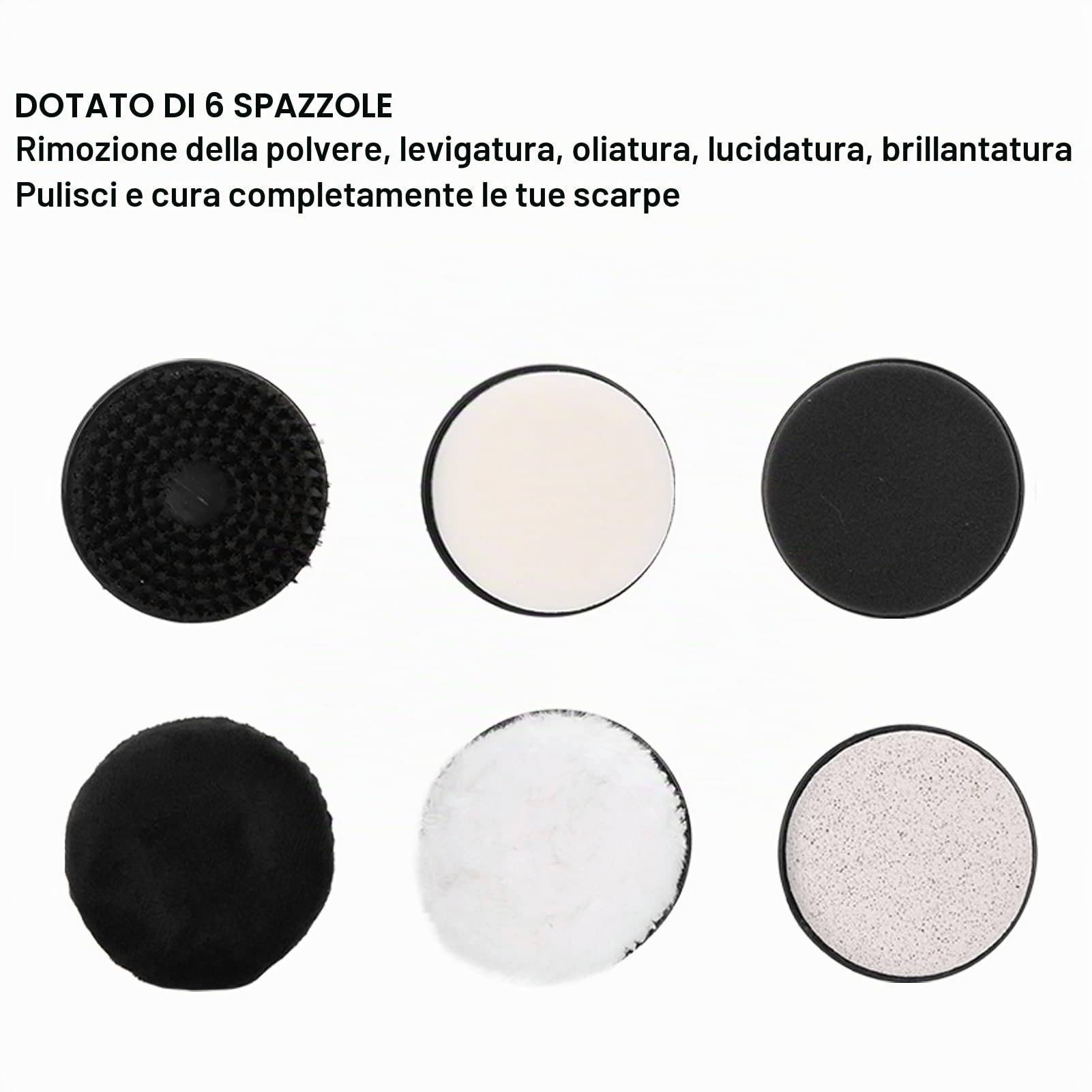 Lucidascarpe Elettrico, Kit Portatile per la Cura della Pelle, Kit Lustrascarpe Elettrico, Kit Lustrascarpe in Pelle per la Pulizia e Lucidatura delle Scarpe(Champagne)