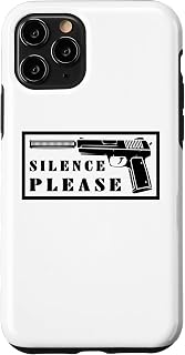 iPhone 11 Pro Silence Please Cool Gun With Silencer Quiet Gun Quote Case