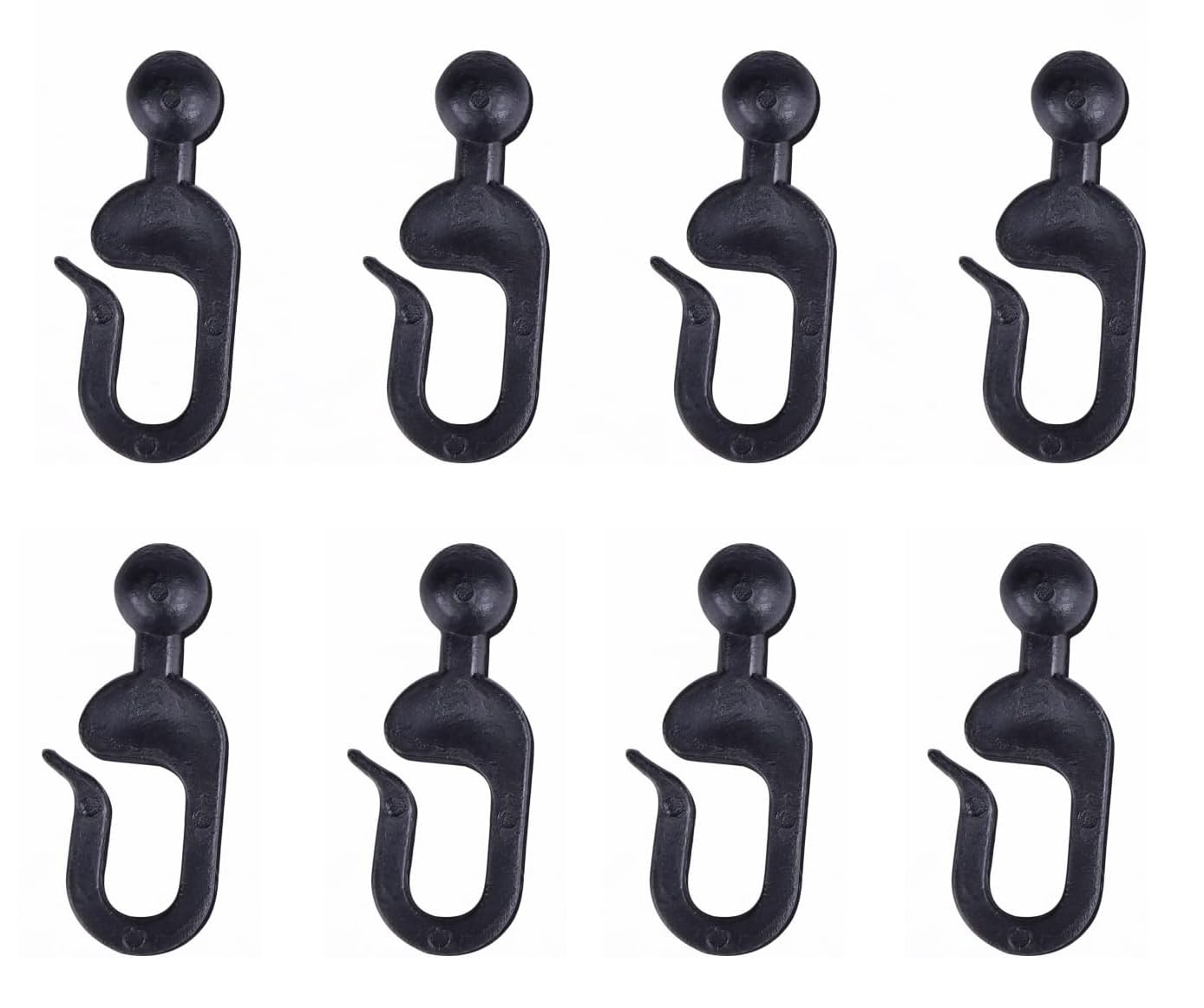 SunCula Plastic Hooks 40 Pack, Black for Gazebo Curtains and Mosquito Netting