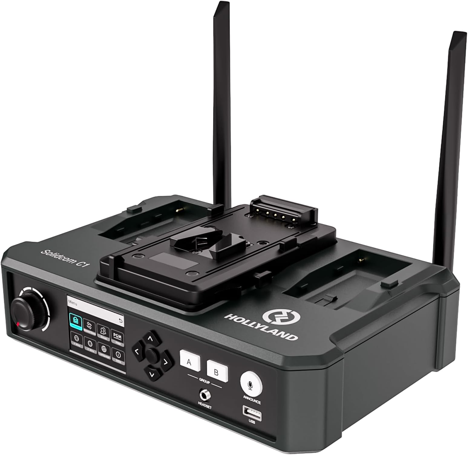 Hollyland Solidcom C1-HUB Base Wireless Incom, Solidcom C1 Base Station, 1.9GHz Full Duplex Wireless Intercom Headset System, Multiplayer Simultaneous Calling System, Full Duplex Wireless Intercom,