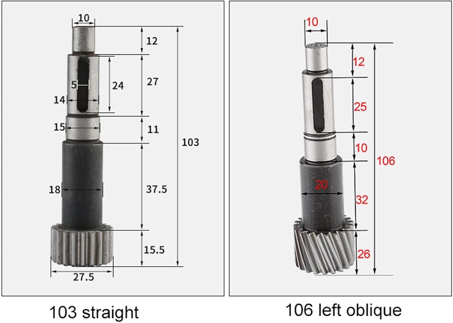トランスミッションアングル 1 個 1.25 モジュール 20 歯ギアストレート歯ヘリカル歯同期ギアシャフト 93 ミリメートル 9