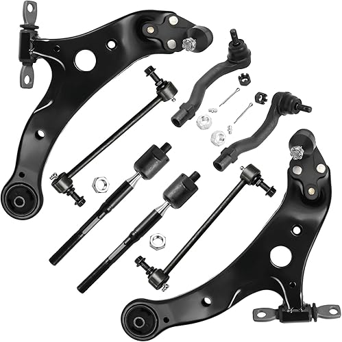 Miniatura 153 de Detroit Axle - Kit de suspensión frontal de 8 piezas para Chevy Aveo Aveo5 Pontiac G3 Wave Wave5 Suzuki Swift+ 2 brazos de control inferiores con