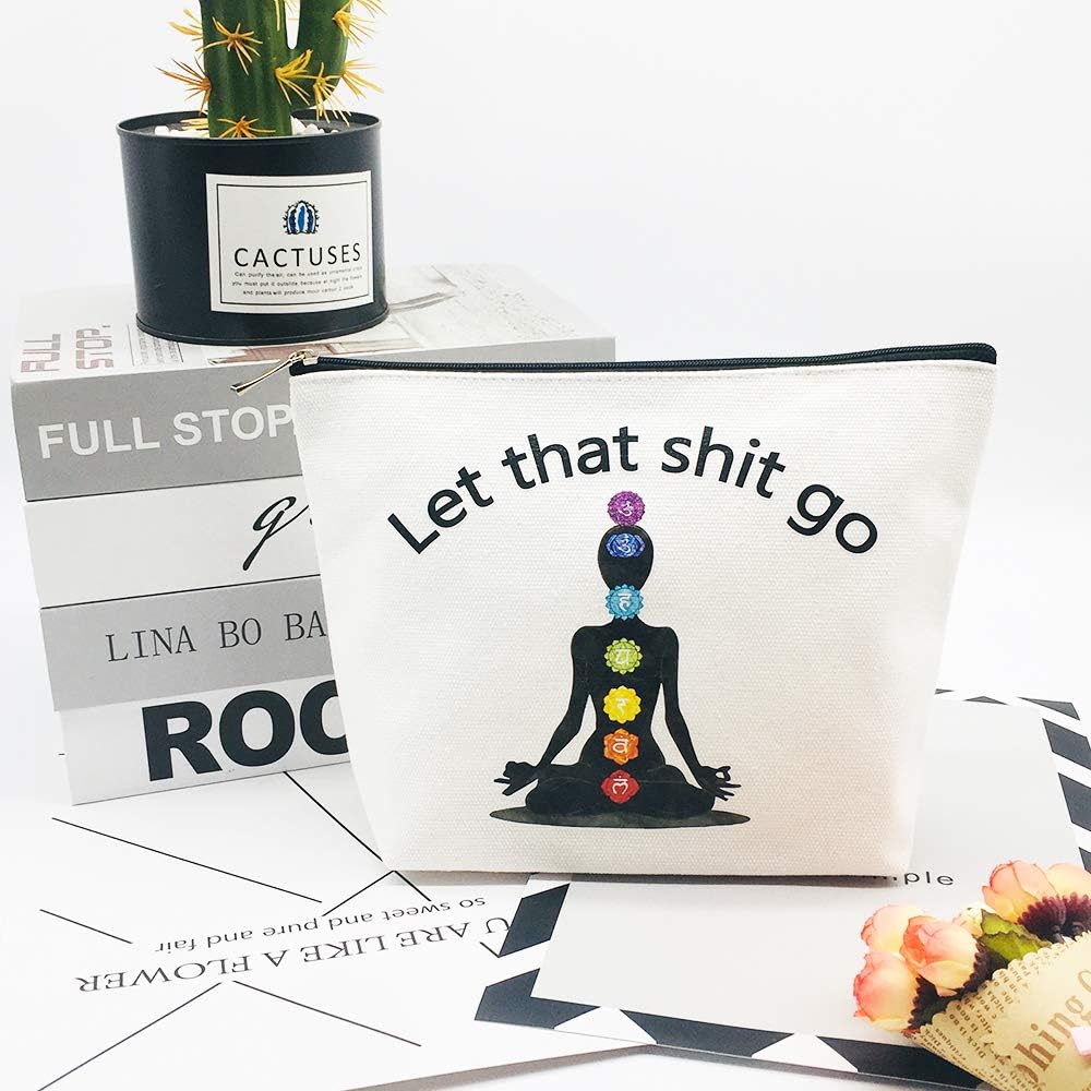 Yoga Gift for Yoga Instructor Yoga Accessories Women Funny Meditation Gifts Zen Gifts Let That Go Makeup Bag Cosmetic Bag Pouch Tote Bag Travel Bag for Birthday Christmas Gifts 7 61UfXcITEQL. AC SL1000