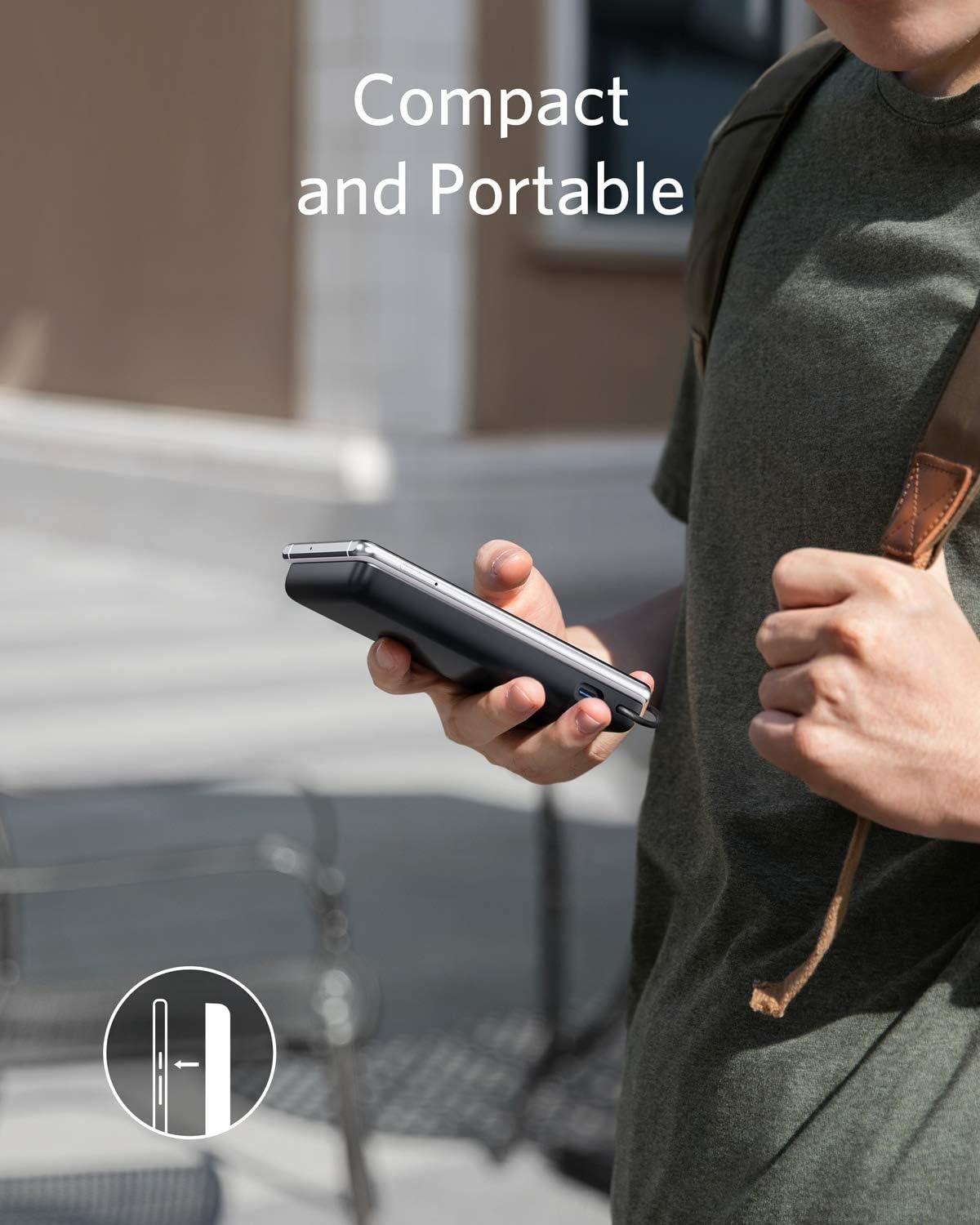 Anker PowerCore+ 10000 with Built-in USB-C Cable Portable Charger 10000mAh Power Delivery (18W) Power Bank High-Speed for Samsung S10 / Note 10, Pixel 3 / 3XL, iPad Pro 2018, and More