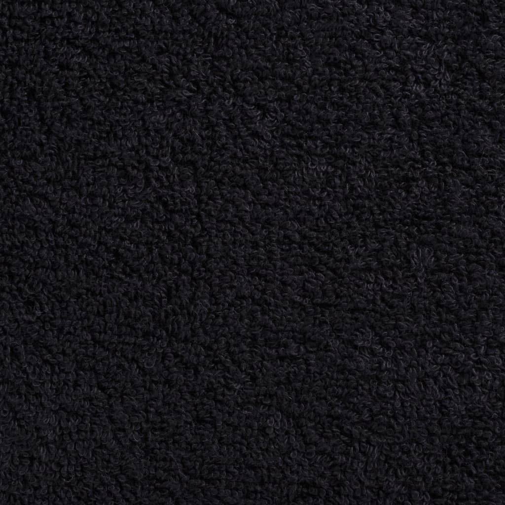 vidaXL Asciugamani Premium 10 pz Neri 50x100 cm 600 g/m² 100% Cotone, Telo da Bagno, Set di Asciugamani da Bagno, Asciugamano per albergo