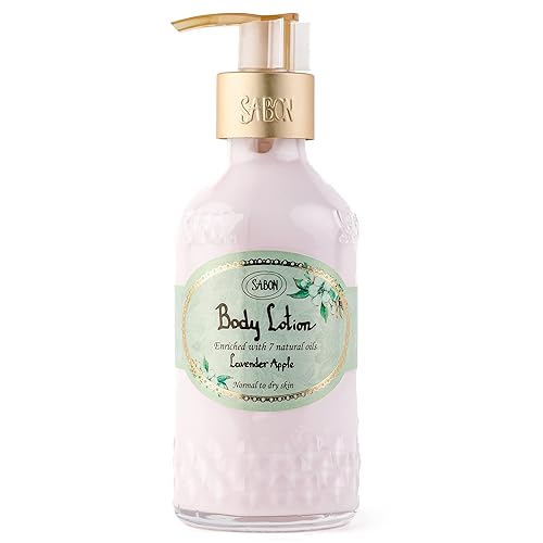 Sabon Loción corporal  Lavender Apple  Loción lujosa e hidratante para piel suave  7 aceites botánicos  Para todo tipo de piel  7 onzas líquidas