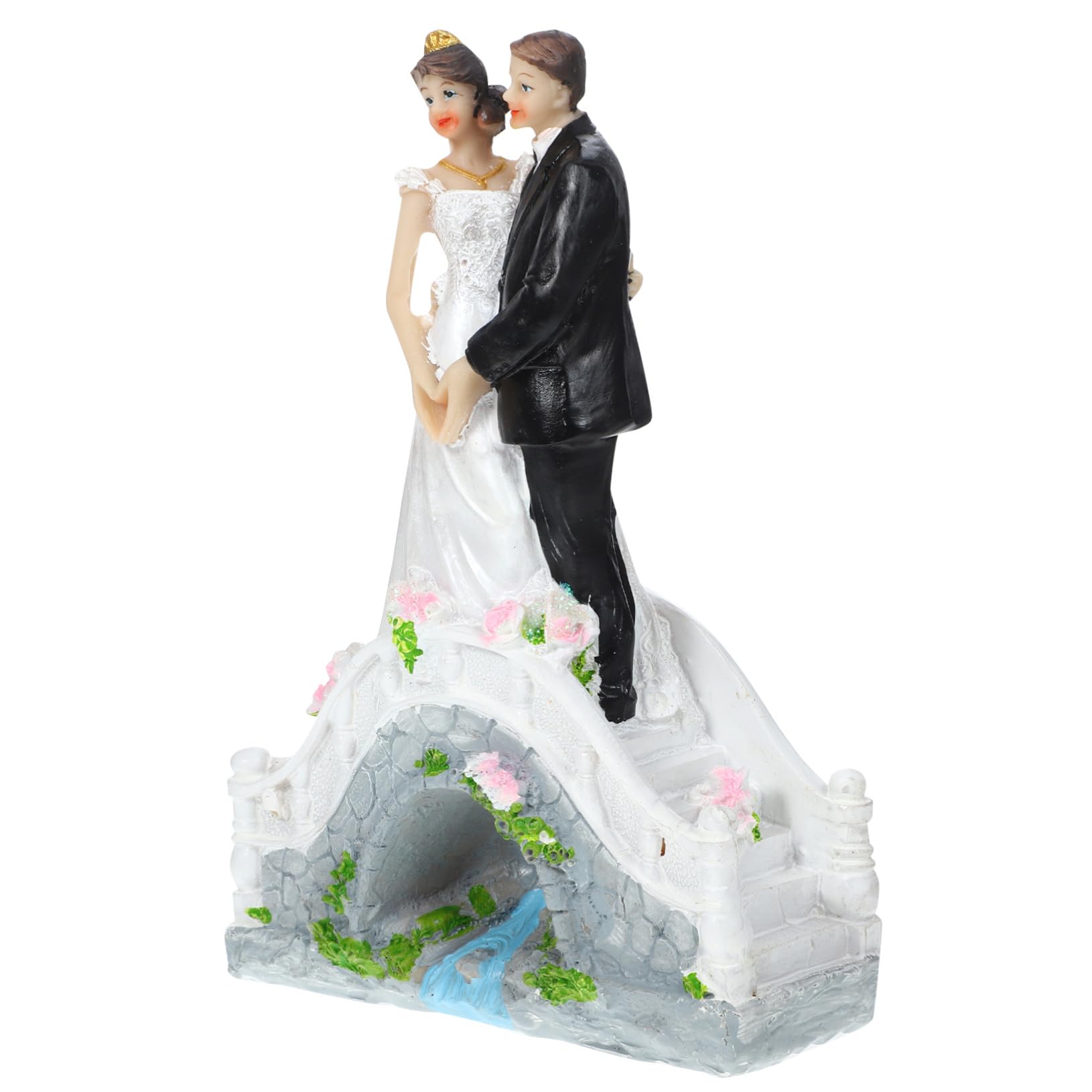 VICASKY 4 Stück Elegante Hochzeitskuchen Dekoration Brautpaar Figur aus Langlebigem Resin Gestaltet für Hochzeitstorten Vielseitiger Cake Topper für Romantische Feierlichkeiten und