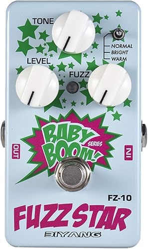 Miniatura 3 de Pedal de distorsión, efectos de guitarra Biyang Fuzz BABY BOOM Series True Bypass carcasa de metal completa 3 modos normal, brillante, cálido