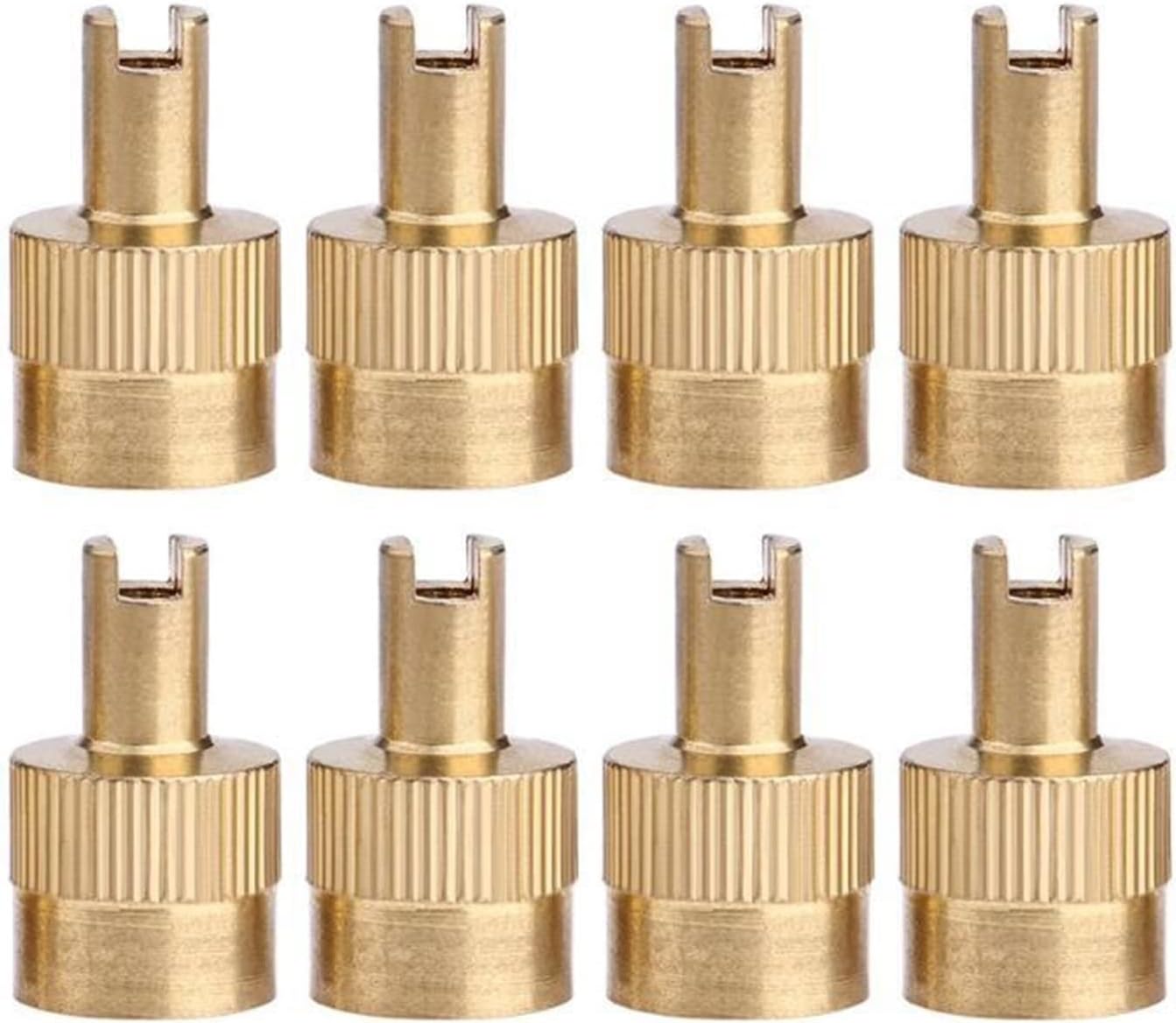 Valve 8pcs Slotted Head Valve Stem Caps with Core Remover Tool for Car Motorcycle