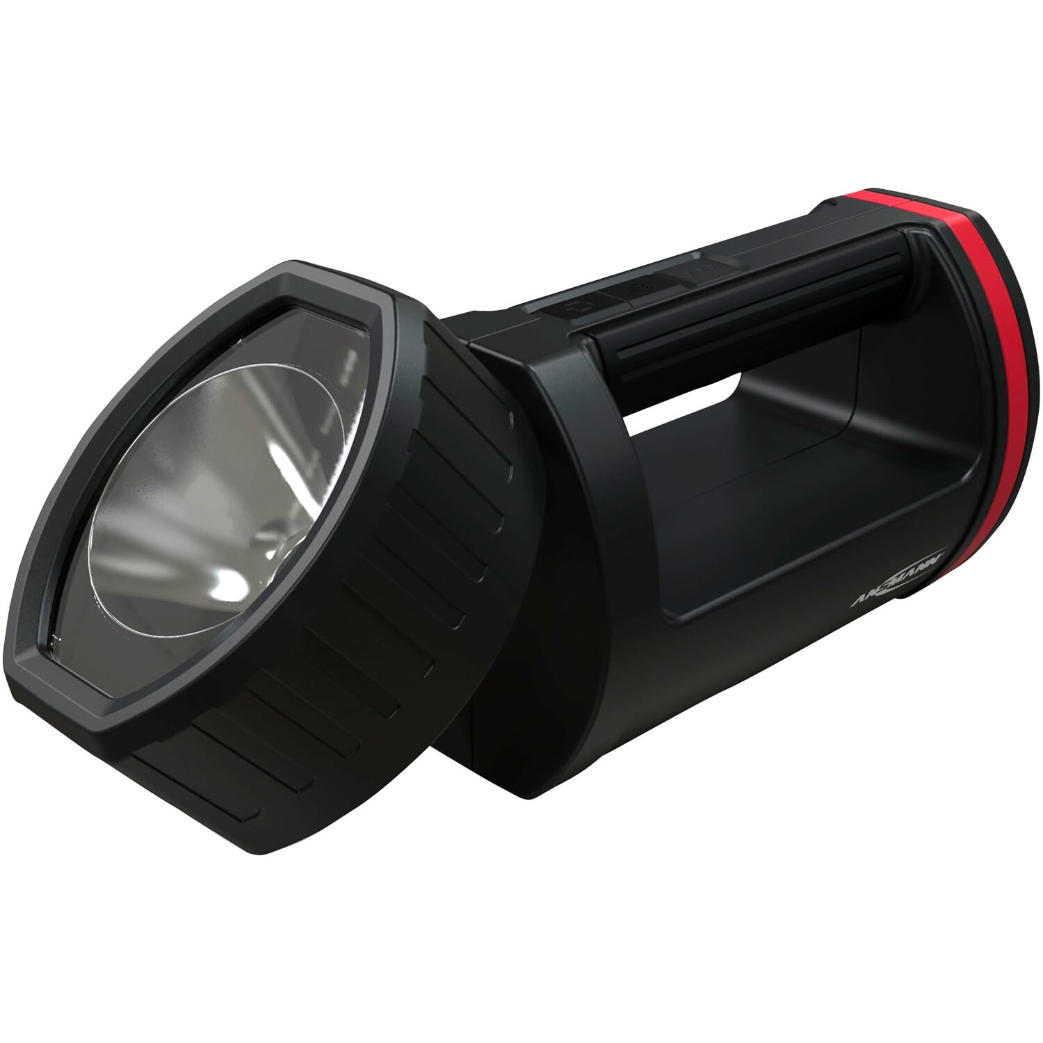 ANSMANN Lámpara de trabajo LED de 400 lúmenes y cabezal de lámpara ajustable, regulable, resistente a los golpes y recargable mediante USB, 5 W, HS5R como lámpara de taller o iluminación de emergencia