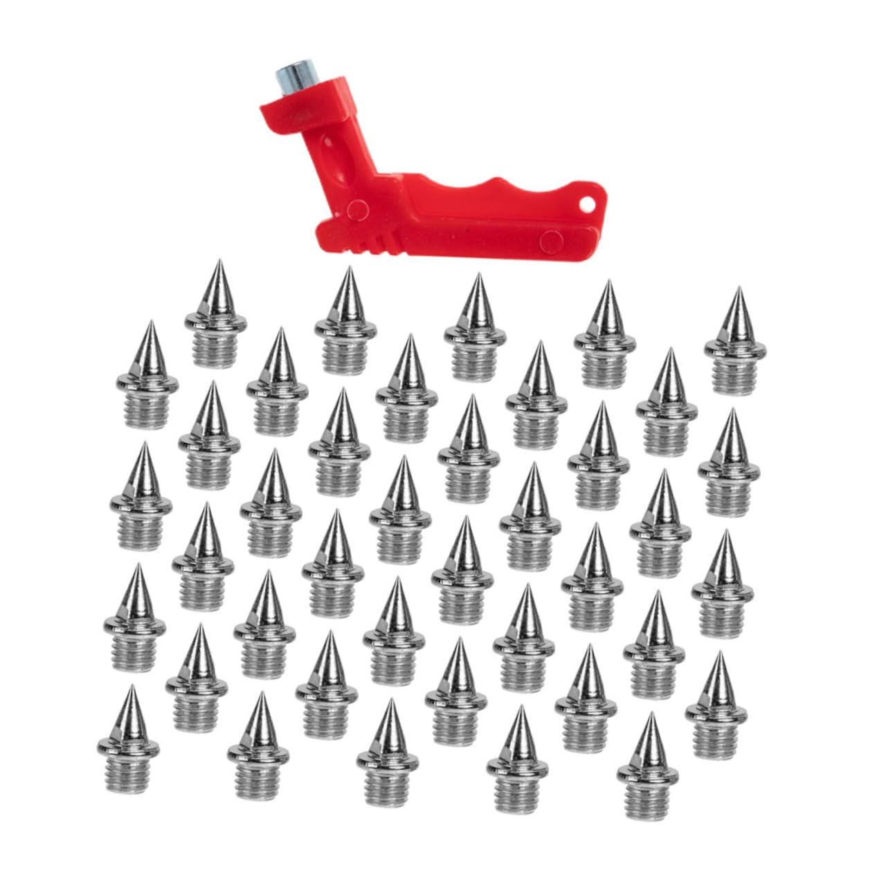 Mikikit Running Spikes for Track 50 Pcs 1/4 Inch Stainless Steel Sprinting Shoes Nails Professional Sports Accessories Men's Running Spikes