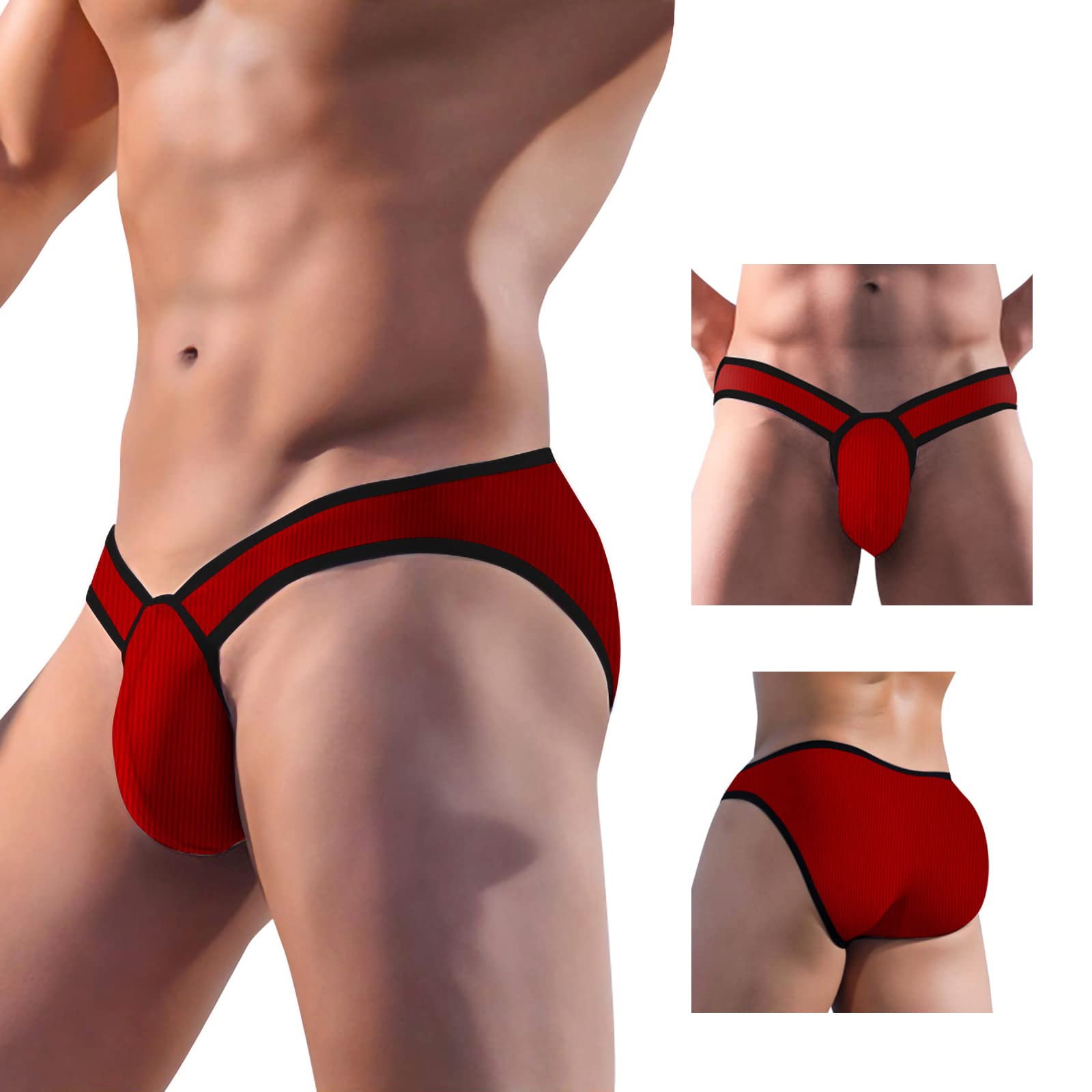 MeshalMen's Cotton Low Rise Briefs Soft Breathable Bulge Pouch Sexy Underwear