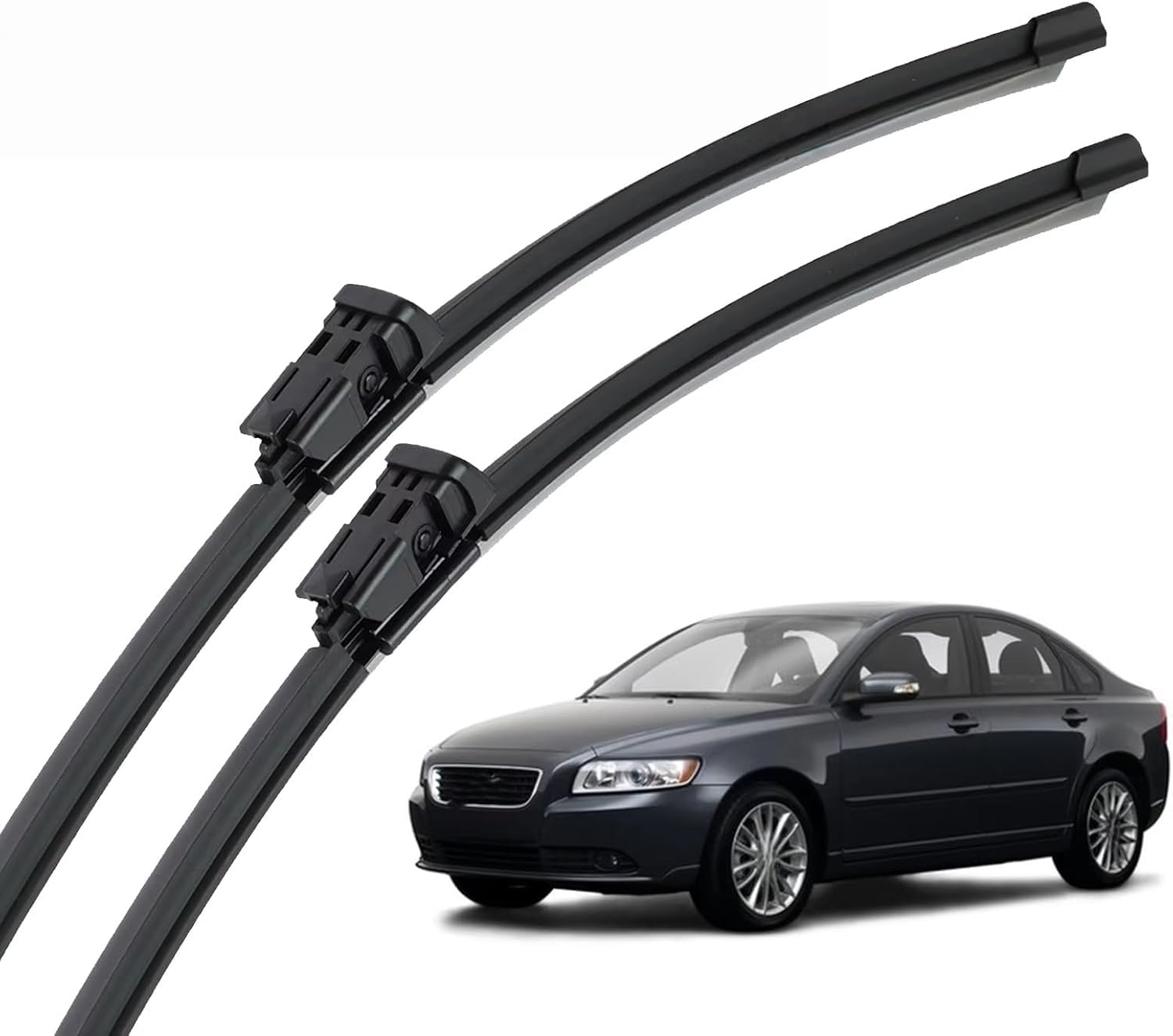 liufangfc Front Windscreen Beam Wipers for Volvo S40 2007-2012 26''+20'', Set of 2 Replacement Blades with Pre-assembled Adapter, Only for Right-Hand Drive (UK)