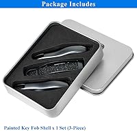 Vista 2 de AeroBon Funda pintada de 3 piezas para llavero compatible con reemplazo de carcasa de llave Porsche (MK1, gris ágata)