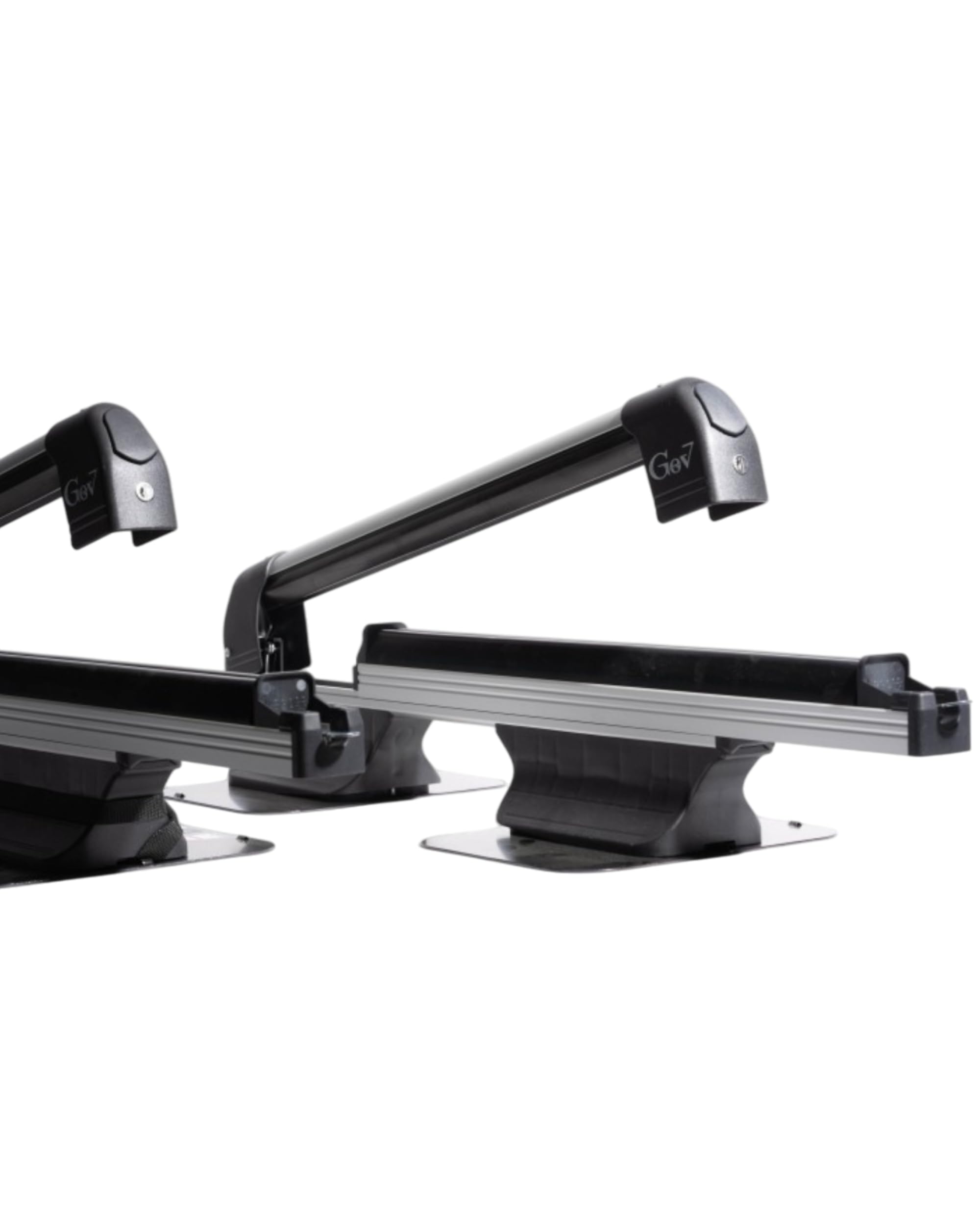 GEV Portasci Magnetico Antifurto Scorrevole in Alluminio – 4 Paia di Sci (Max 28 kg) o 2 Snowboard e 1 Paio di Sci (Max 21 kg), Lunghezza Interna 63 cm, Omologato TÜV