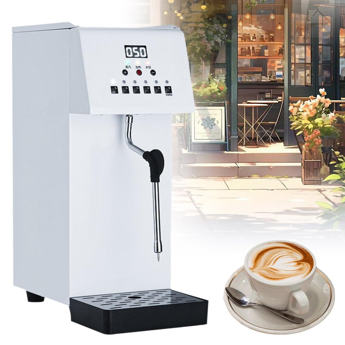 Commercial Milk Frother Steamer, Espresso Coffee Milk Foam Machine Steamer