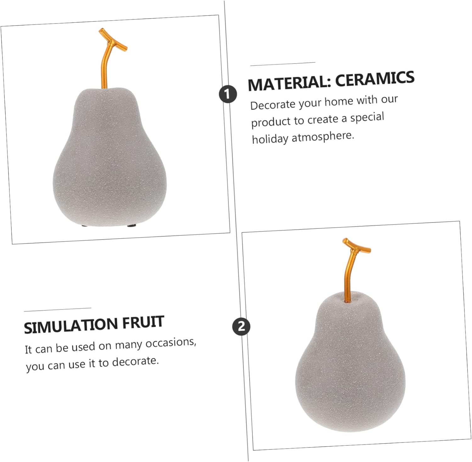 Superior Ceramic Sturdy Base Photo Prop Realistic Fake Cherry Fruit Ornaments