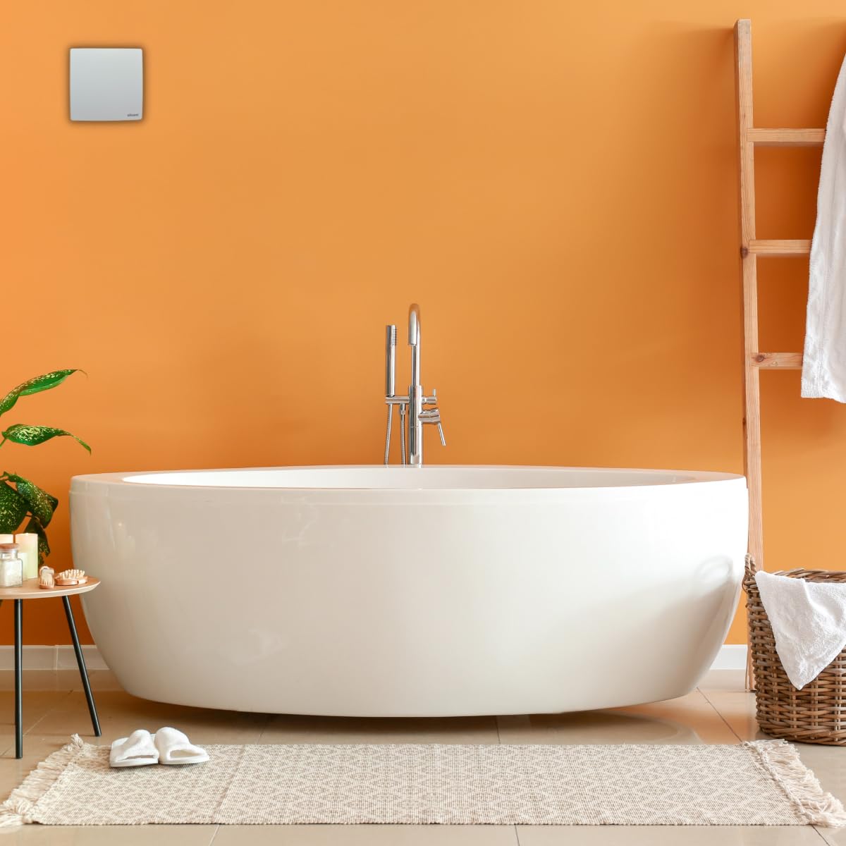 ELICENT | Elegance 100 Base, Aspiratore ElicoidaleØ100 mm, con Design Frontale per un' Espulsione Diretta dell'Aria, Made in Italy