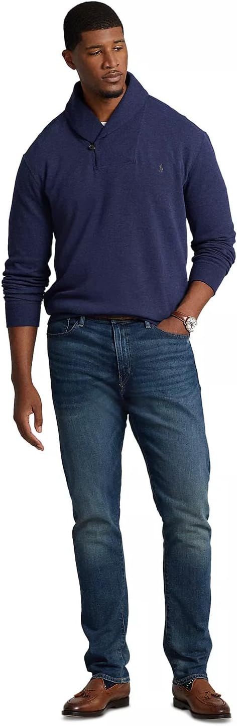 Ralph Lauren Men's Shawl Neck Estate Long Sleeve Rib Sweater - Image 8