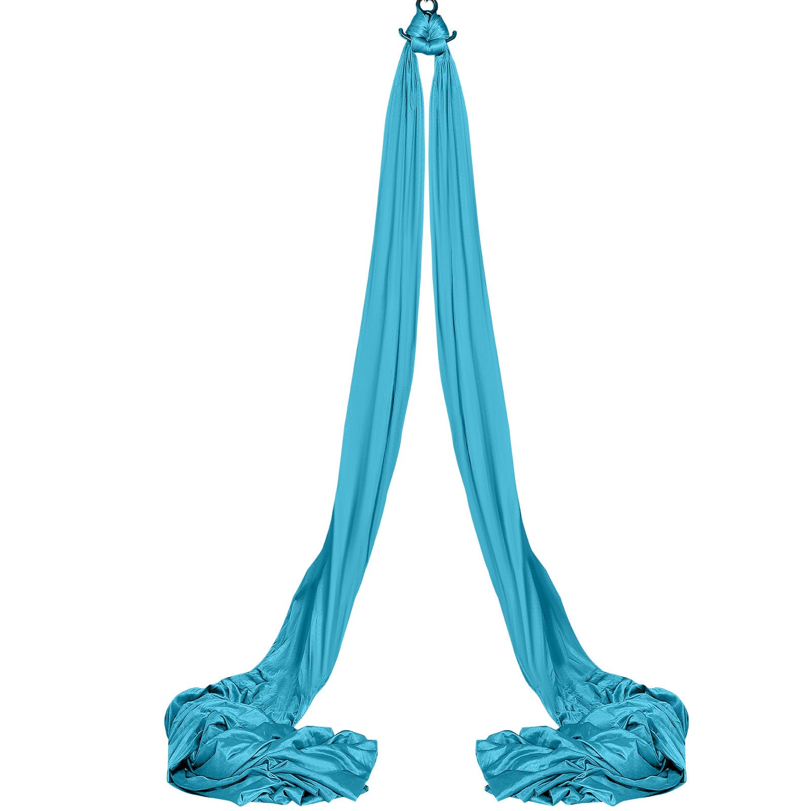 VEVOR Altalena per Yoga e Seta Aerea, 11 Metri, Kit Amaca per Yoga Aerea con Tessuto in Nylon da 100 g/m², Hardware Completo per L'attrezzatura e Guida di Installazione Facile, Blu