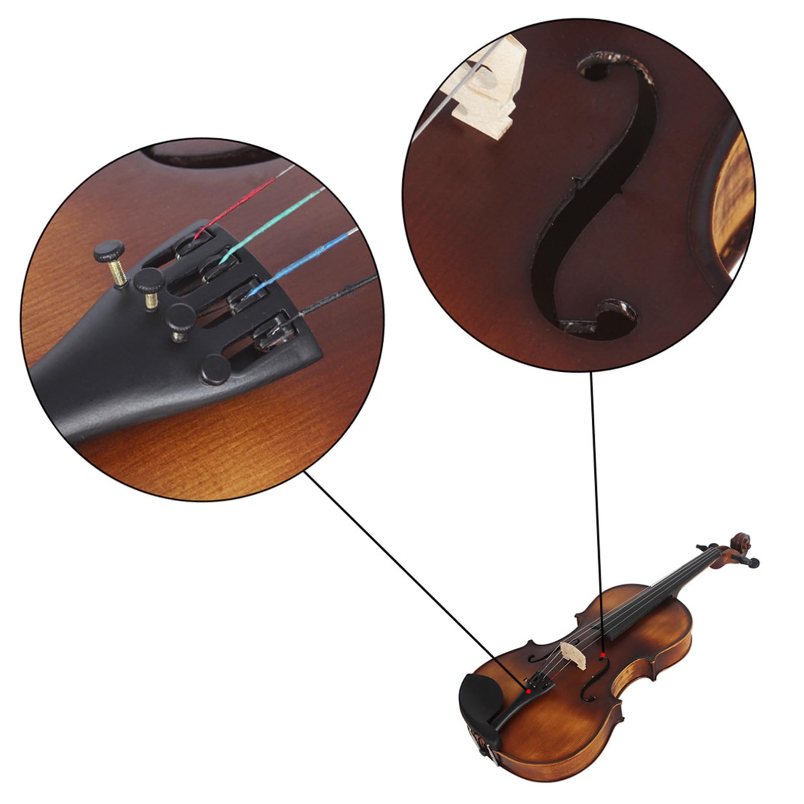 Pannello di legno viola in legno lucidato a mano viola con archi professionale 4/4 vintage opaco viola per pratica e performance