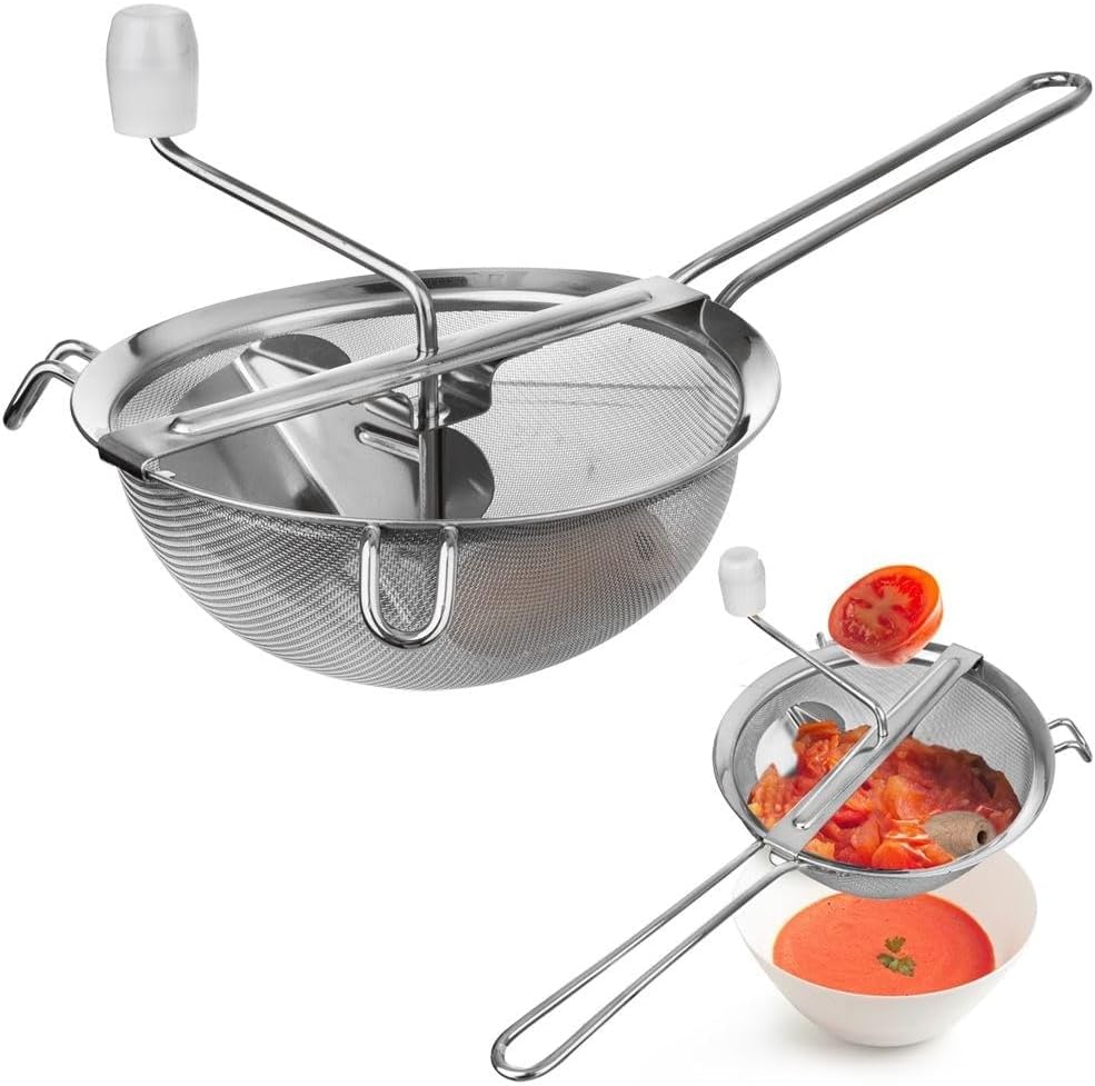 Passiermühle Passiergerät für Gemüse Obst Passe-vite aus Edelstahl