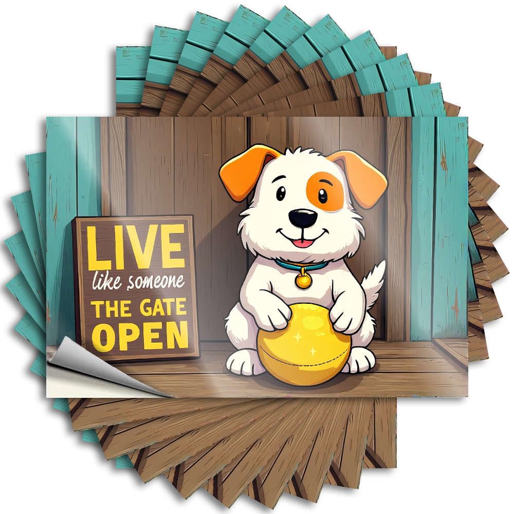 Home Library Decor Decal Door Peel and Stick & / Live Like Someone The Gate Open. Funny - Bar Signs for(12X18CM-6Pcs)