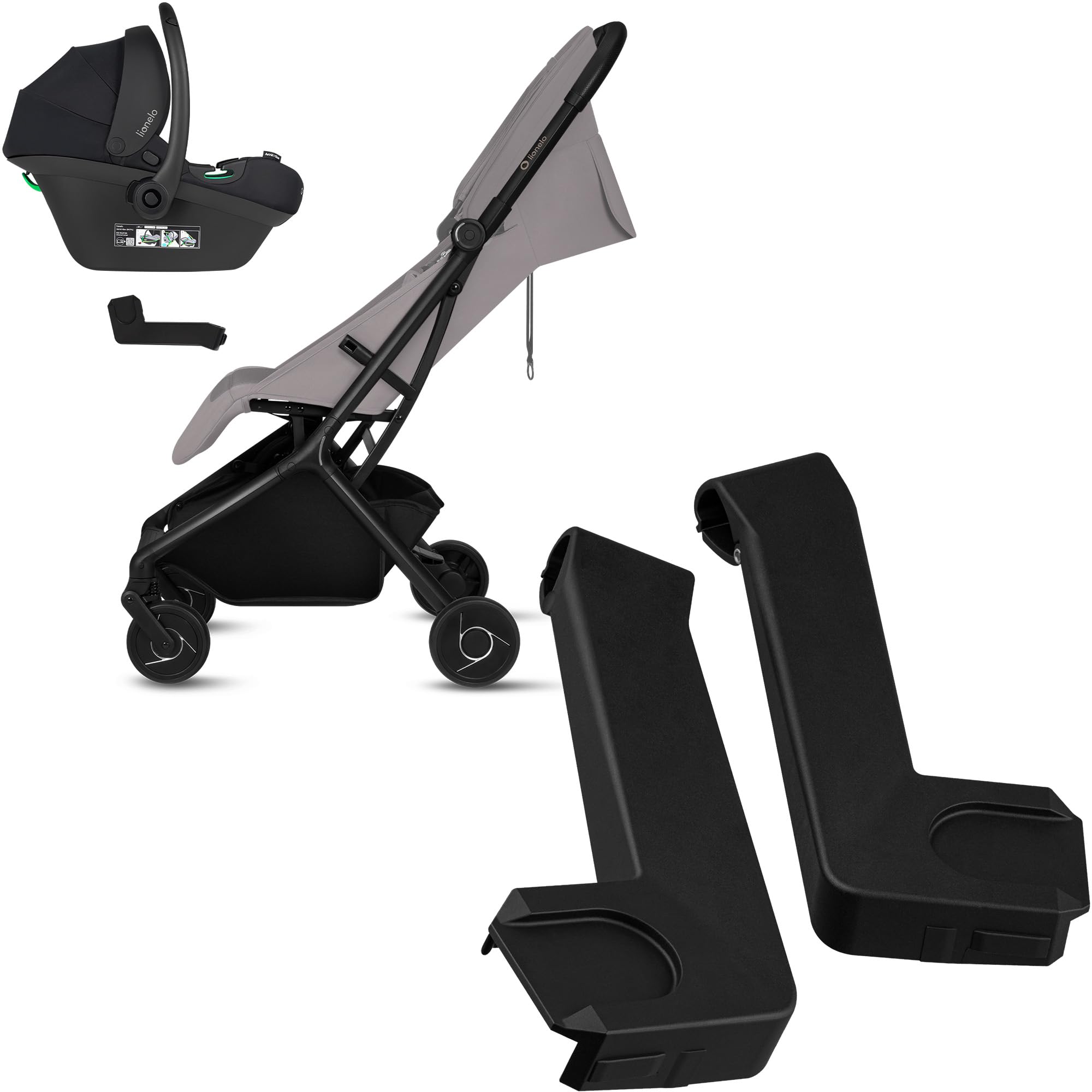 LIONELO Sia - Adaptadores para silla de coche para cochecito Travel System | Montaje rápido en el chasis sin quitar el asiento, kit para conectar el capazo y el cochecito