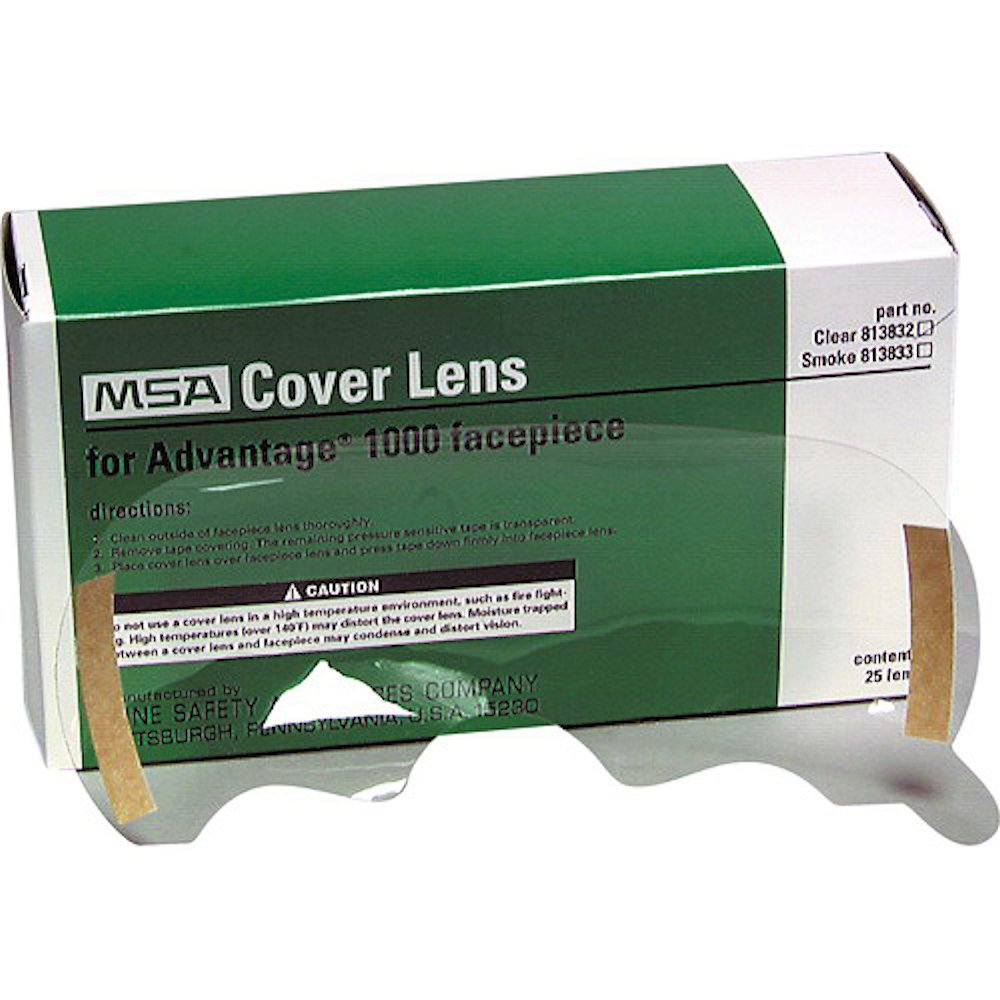 MSA 813832 Polycarbonate Cover Lens for Advantage 1000 Series Full Facepiece Respirator (Pack of 25)
