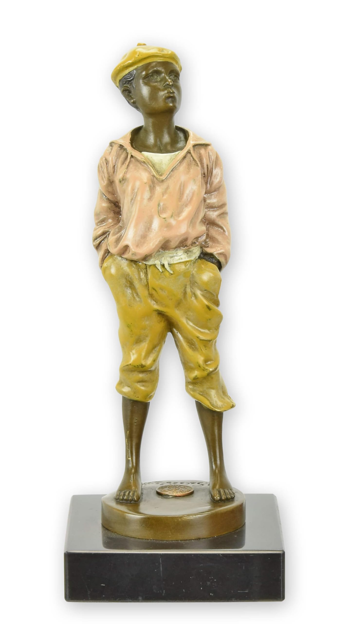 aubaho Bronze Sculpture Lausbub after Szczeblewski Figure Replica Copy Bronze Figure