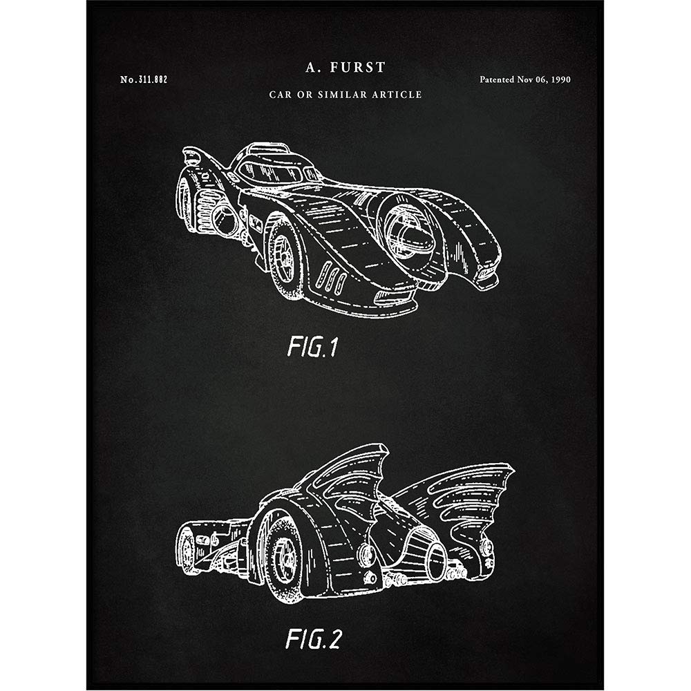 Batman Batmobile Printables Batman Car Batman Decor Batman Wall Art ...