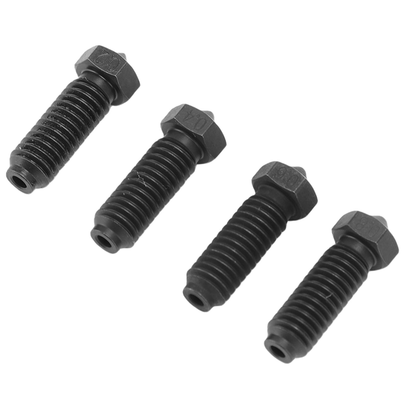 Zerodis Kit de Boquillas de Acero Endurecido Mecanizadas CNC 40 Piezas Boquillas de Repuesto para Impresora 3D 0,2 0,4 0,6 0,8 Mm hasta 608 °F para Impresión FDM para Usuarios de 3 Combo S1