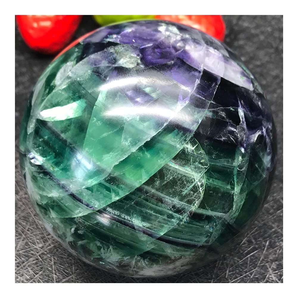 Pietra preziosa della Sfera della Sfera di Cristallo della Fluorite dell'arcobaleno Naturale Bella Collezioni di casa
