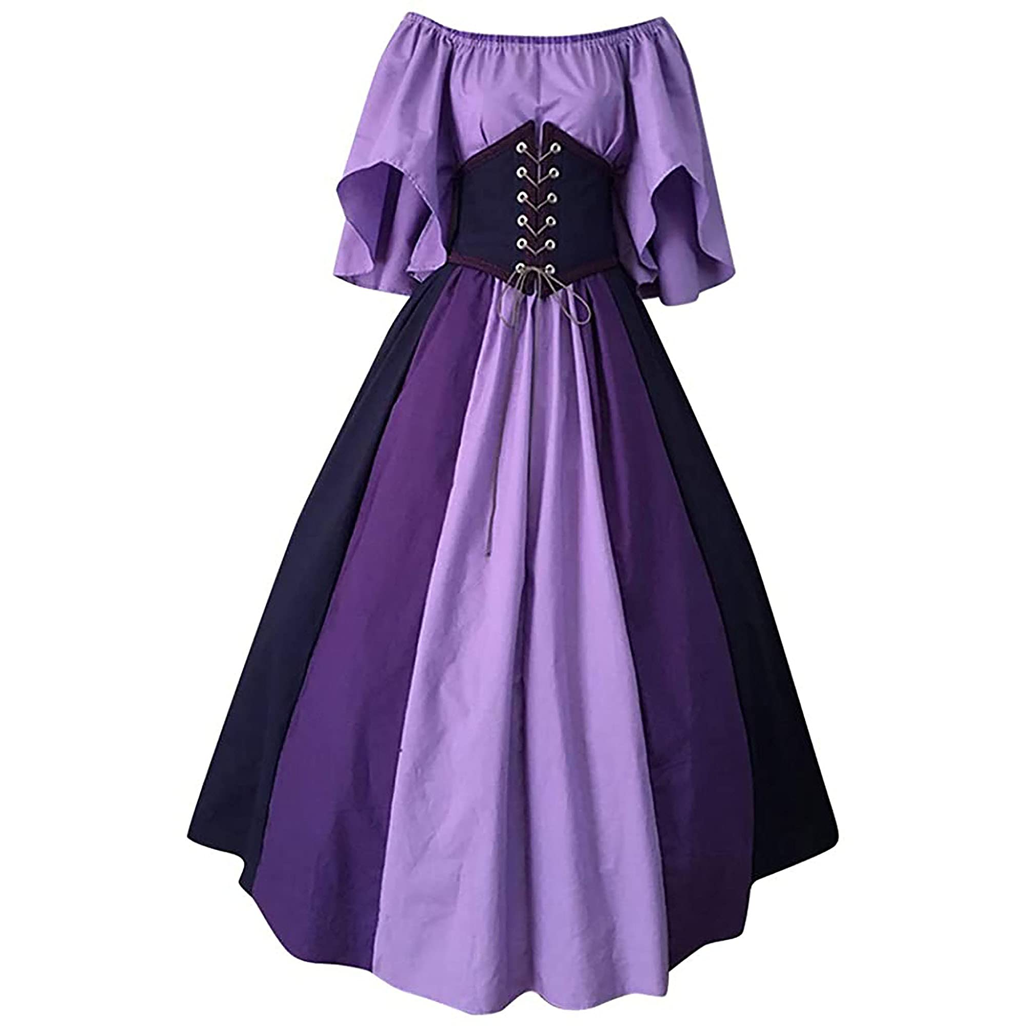 medieval princess dress purple Jerdar Renaissance Gothic Halloween Costume, Purple Medieval Wedding Dress, XXL
