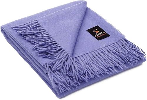 Miniatura 10 de Manta 100% de lana de alpaca para bebé, diseño de color sólido para cama, sofá, manta suave y cálida de lana de alpaca peruana, 72 x 52 pulgadas