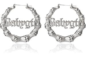 Chic Fancy Babygirl Silver Tone Bamboo Joint Hoop Earrings