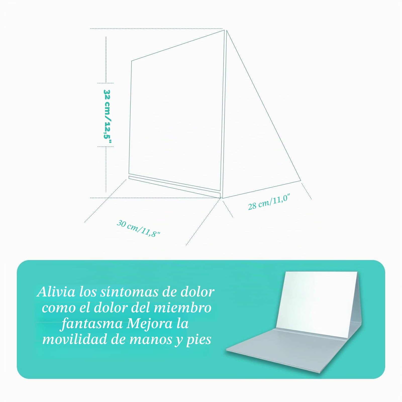 Caja de Terapia con Espejo Inteligente, Plegable y Ajustable, Que Reduce el Dolor del Miembro Fantasma, Caja de Terapia con Espejo para rehabilitación de Accidentes cerebrovasculares