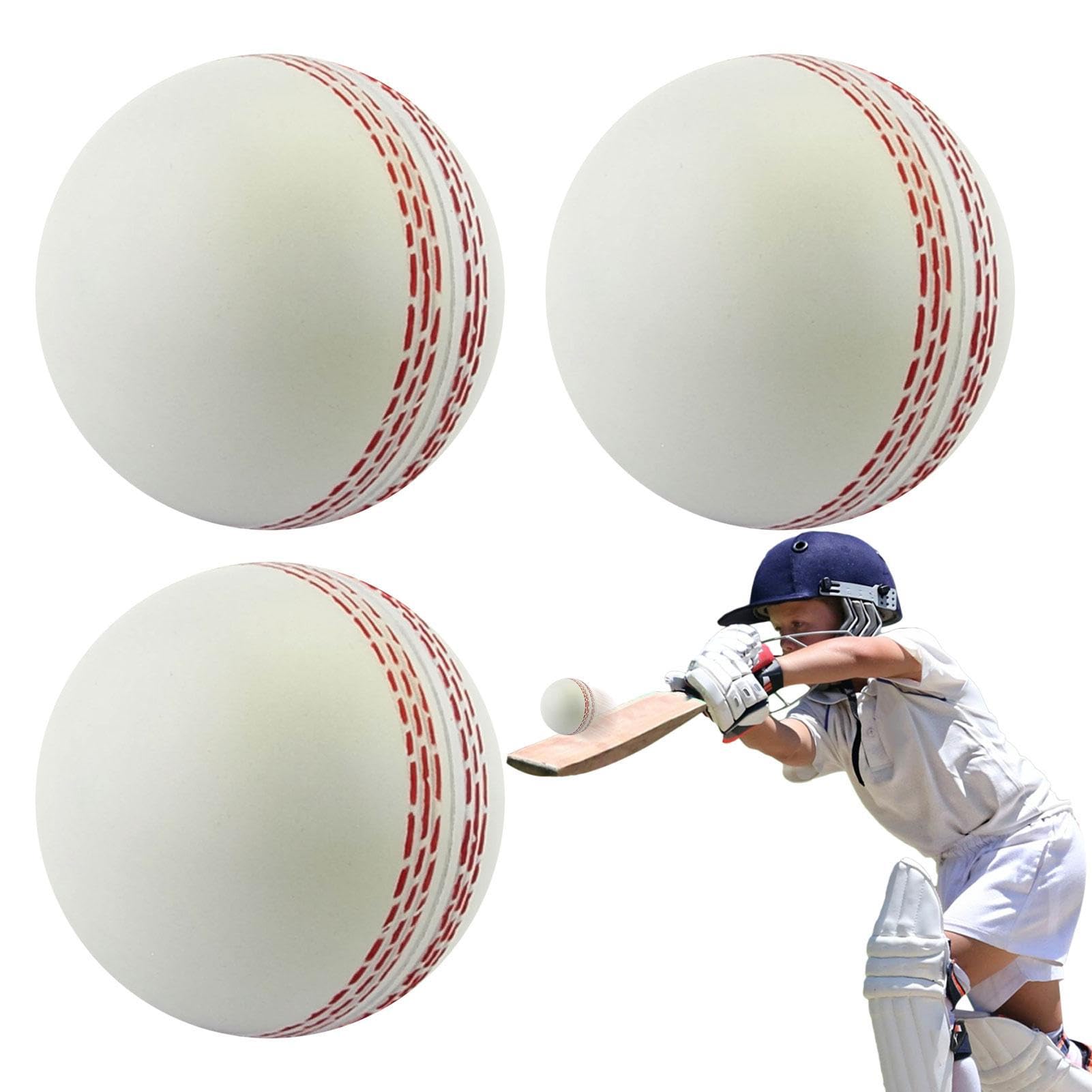 Fulenyi Bolas de Cricket de Entrenamiento Flexibles para Interior y Exterior