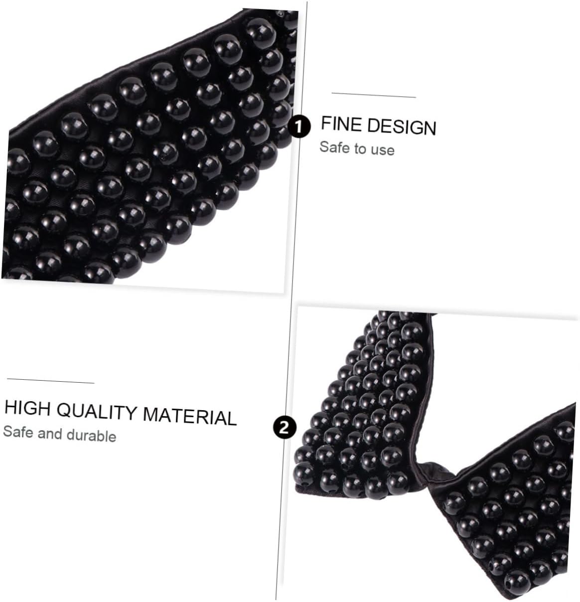 Black Pearl False Collar Polyester Fashion Accessory for Women Girl