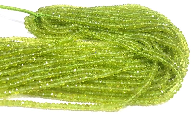 Perles rondes péridot naturelles 4-5mm pour collier et bracelet artisanal