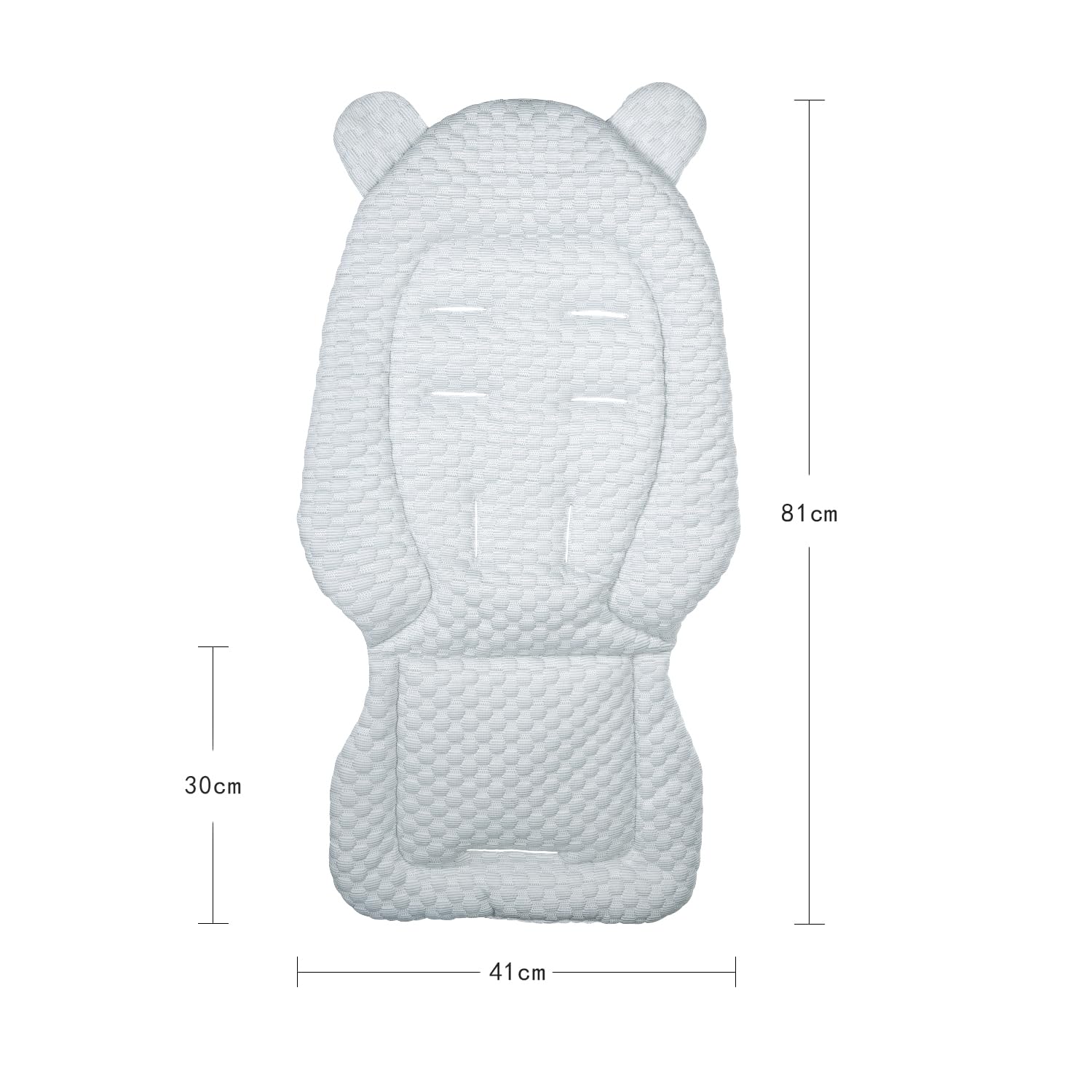 ITODA Coussin de Siège pour Poussette Bébé Coussin Réducteur de Landau en Coton Coussin Universel pour Le Siège et la Poussette Coussin de Chaise Haute Poussette Coussin Soutien Bébé, Gris