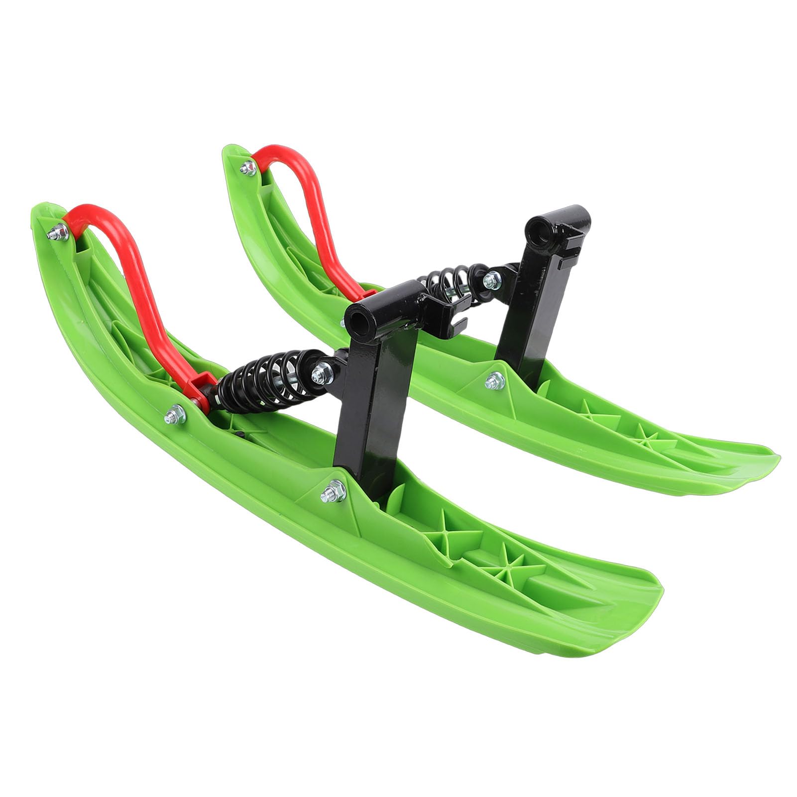 Drfeify Planche de Luge pour VTT en ABS et Métal Planche de Luge à Neige pour VTT Surface Texturée Antidérapante Stable Avant Gauche Droite Ajustement pour Les Sentiers d'hiver et Les Chemins de Boue