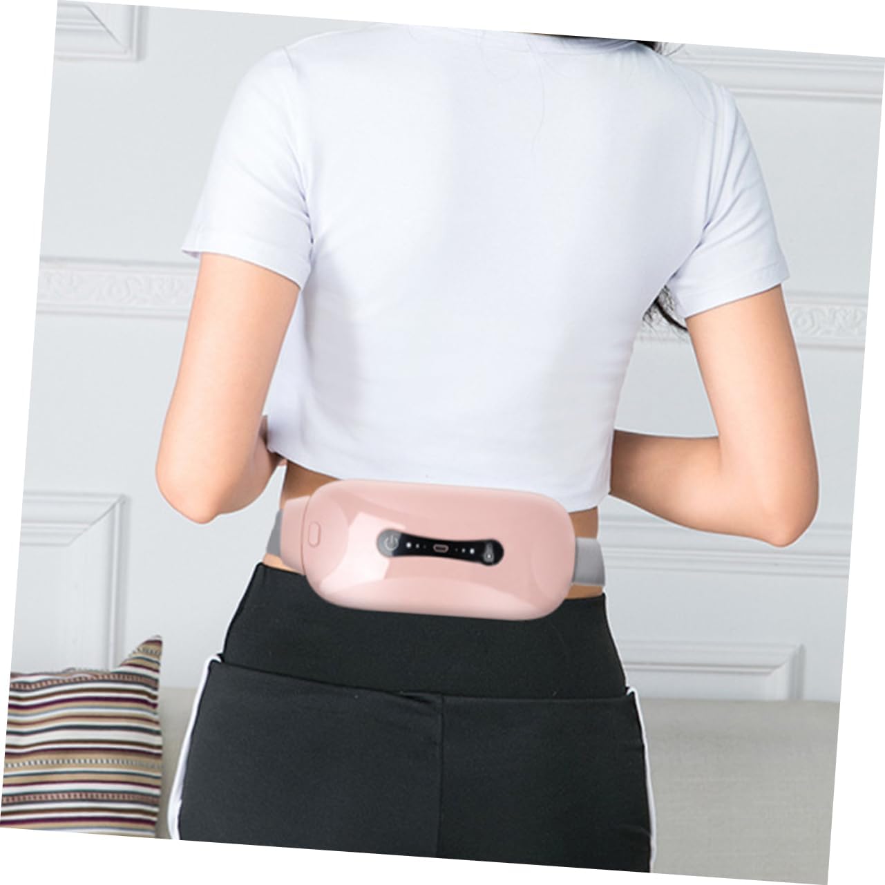 Menstrual Cramps Heating Pad Portable Wireless Massaging Heating Belt for Stomach Relief Adjustable Temperature Soft Fabric for Comfort and Ease of Use