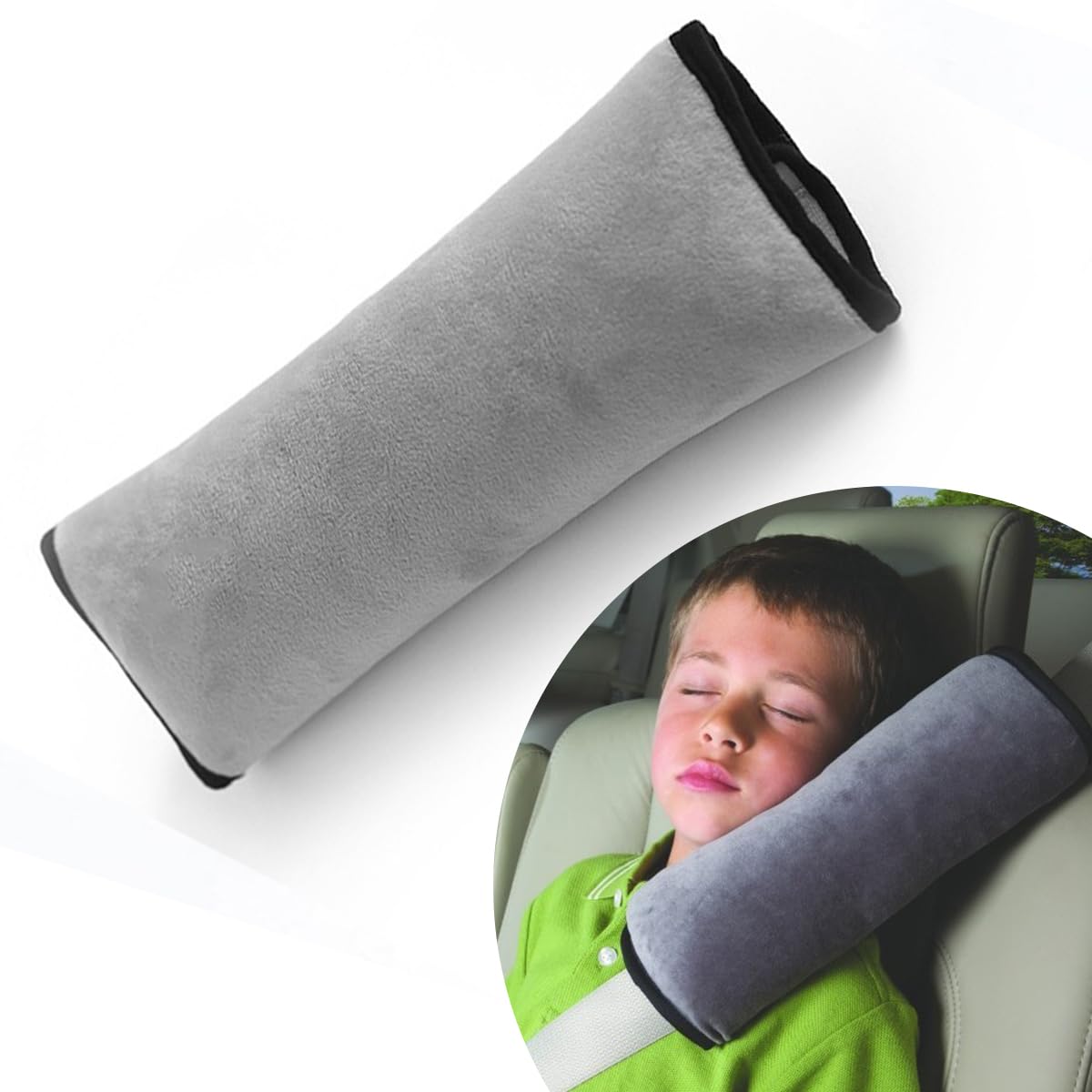 Car Seat Belt Pillow, Seatbelt Cover Pads Neck Support, Vehicle Shoulder Sleep Cushion, Safety Strap Headrest Harness Pad Protect Rubbing for Adults and Children